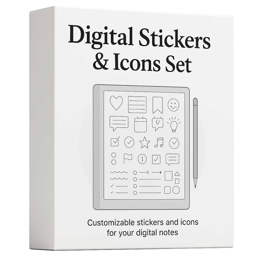 Stickers & Icons – e-Inkable Templates