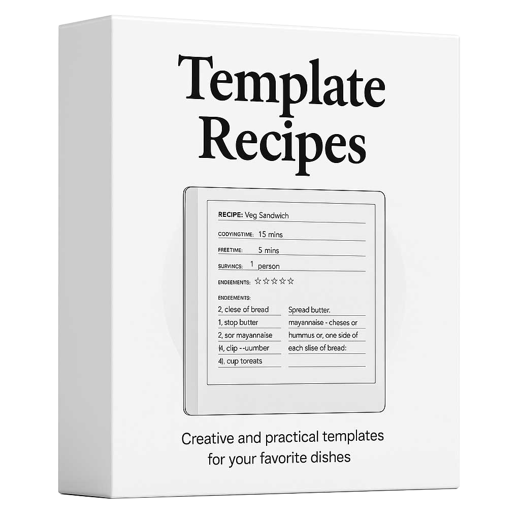 Recipe Pack Template Extra